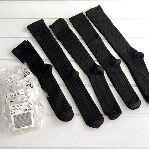 Lot of 5 Big & Tall Forest Lake Silver Bottom Graduated Compression Socks 2XL - Picture 4 of 7